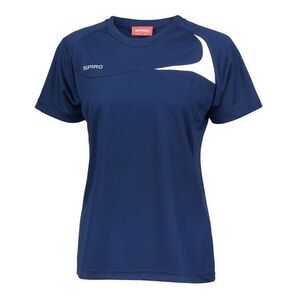 Spiro Womens/Ladies Training T-Shirt / Navy/White